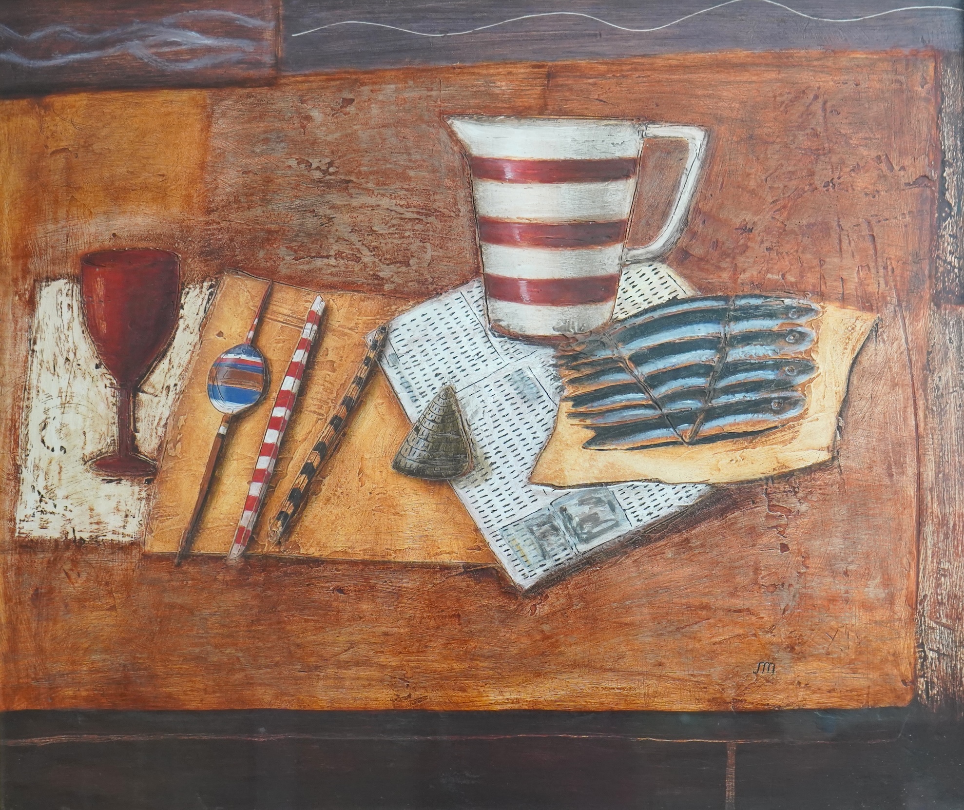 Jock MacInnes, b. 1943, 'Markers and Minnows'